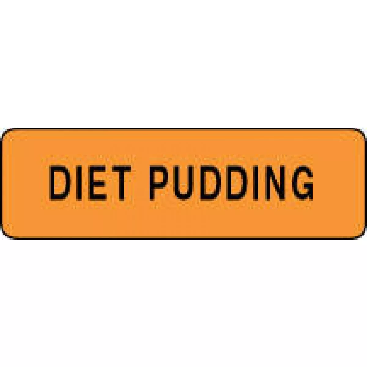 Label Paper Permanent Diet Pudding 1 1/4" X 3/8" Fl. Orange 1000 Per Roll