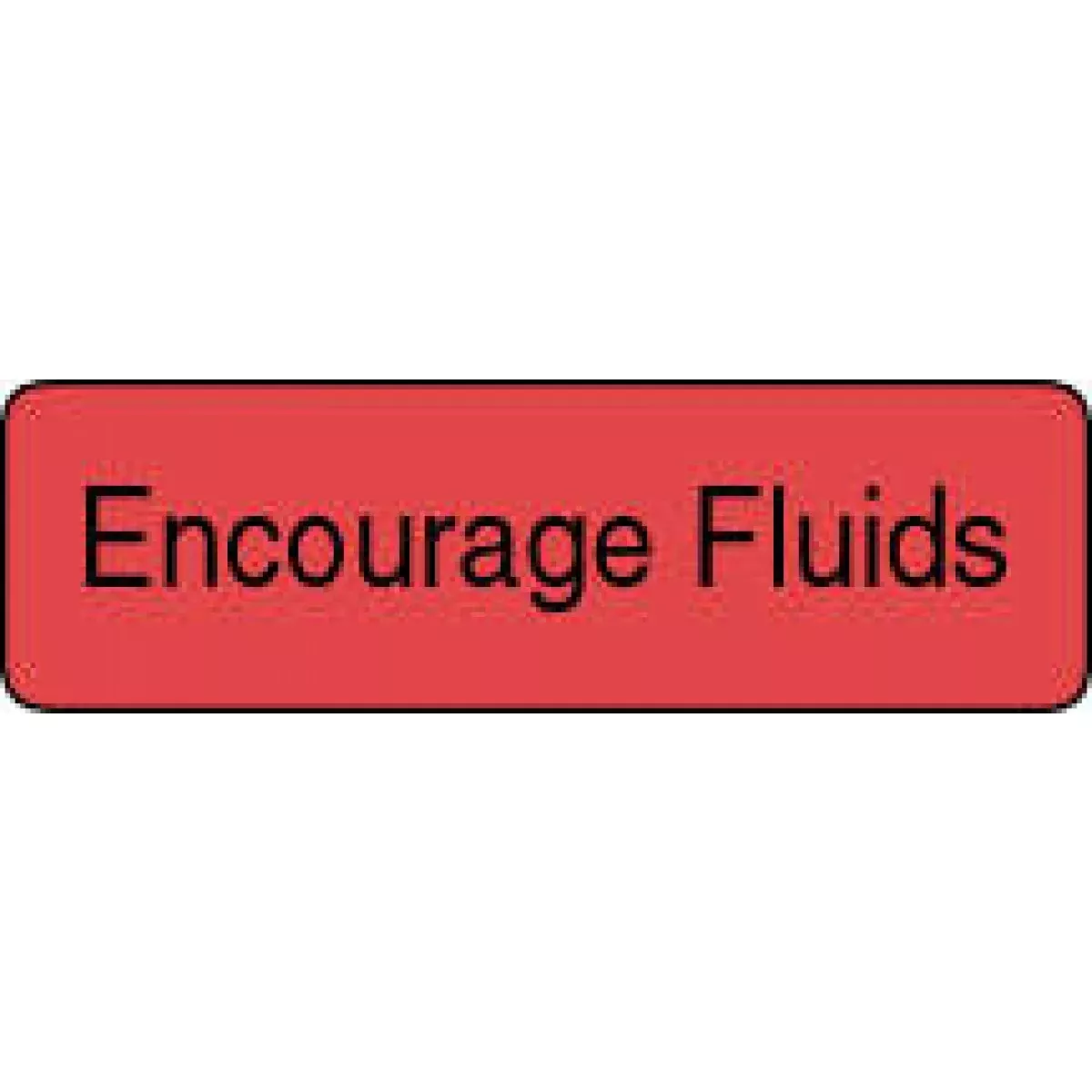 Label Paper Permanent Encourage Fluids 1 1/4" X 3/8" Fl. Red 1000 Per Roll