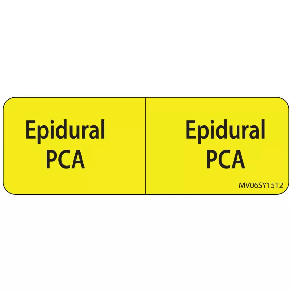 Label Paper Permanent Epidural : Epidural 1" Core 2 15/16" X 1 Yellow 333 Per Roll