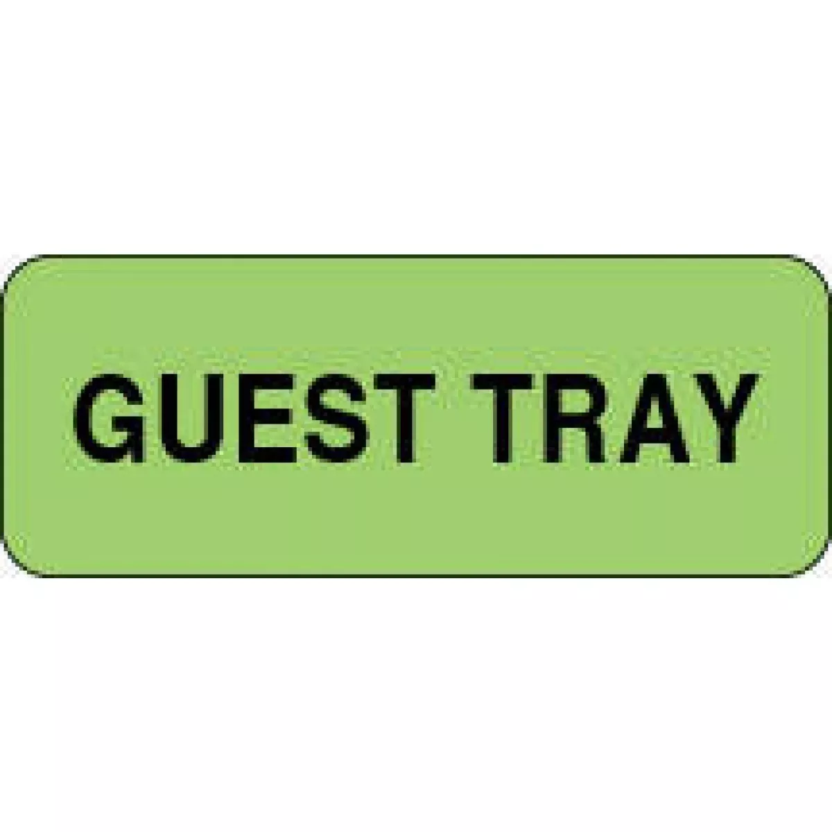 Label Paper Permanent Guest Tray 2 1/4" X 7/8" Fl. Green 1000 Per Roll