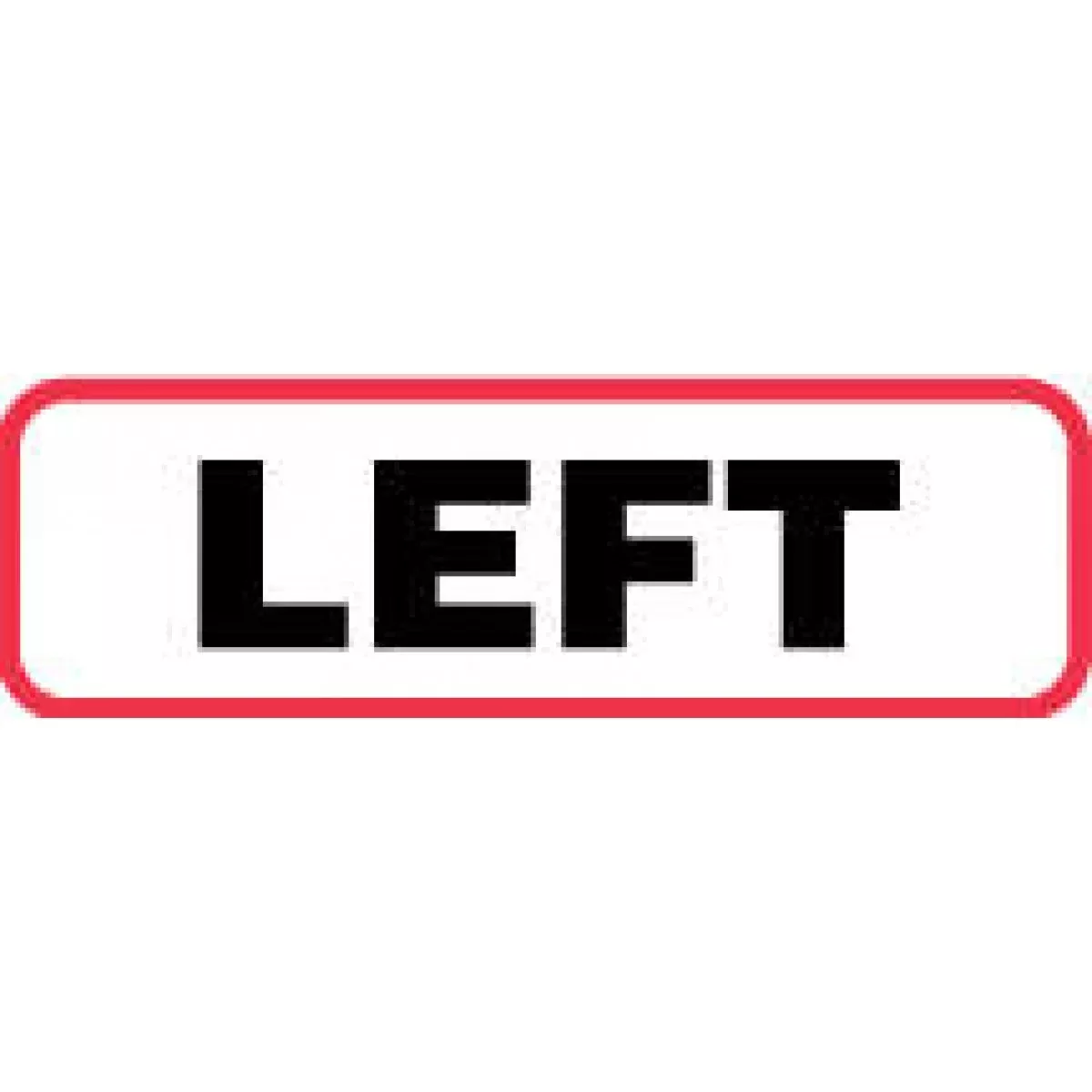 Label Paper Permanent Left 1 1/4" X 3/8" White With Red 1000 Per Roll