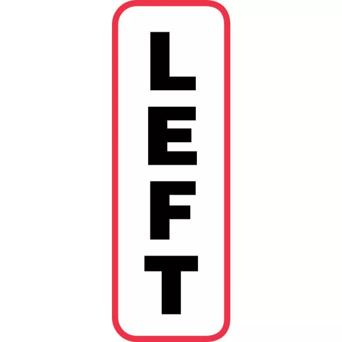 Label Paper Permanent Left 1/2" X 1 1/2" White With Red 1000 Per Roll