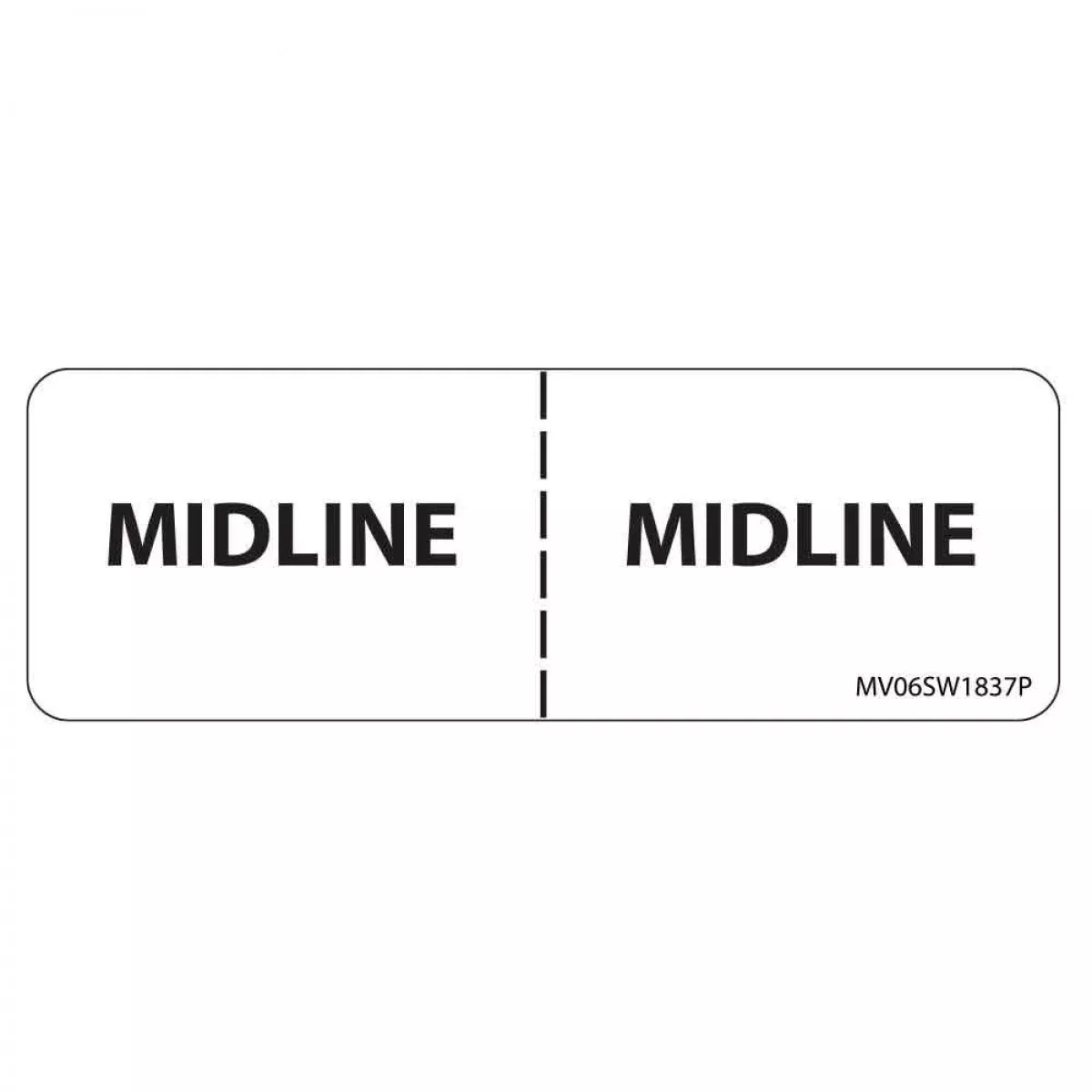 Label Paper Permanent Midline : Midline 1" Core 2 15/16" X 1 White 333 Per Roll