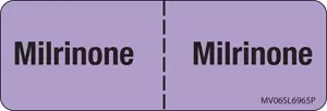 Label Paper Permanent Milrinone : 1" Core 2 15/16" X 1 Lavender 333 Per Roll