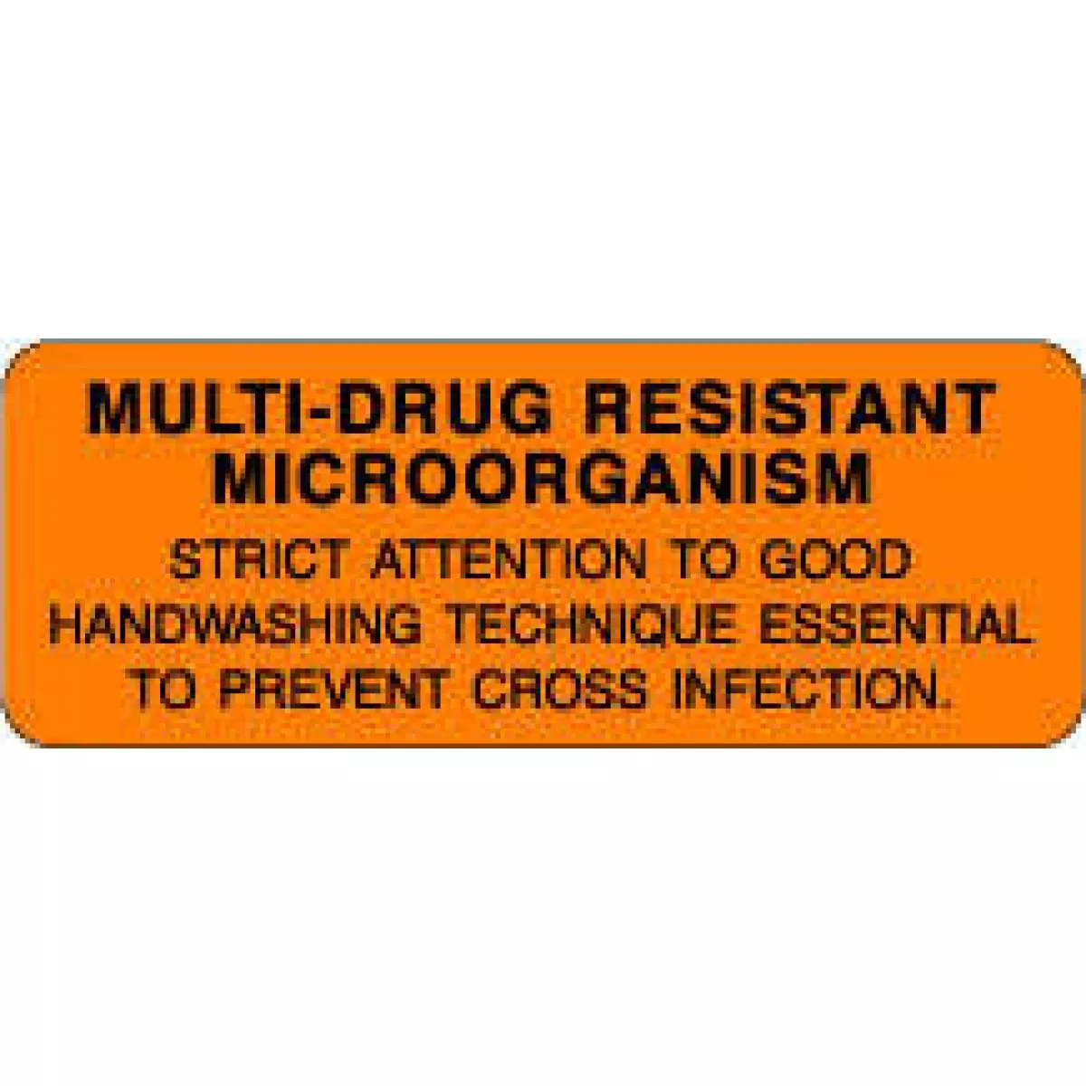 Label Paper Permanent Multi-Drug Resistant 3" X 1 1/8" Fl. Orange 1000 Per Roll