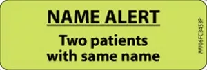 Label Paper Permanent Name Alert Two 1" Core 2 15/16" X 1 Fl. Chartreuse 333 Per Roll