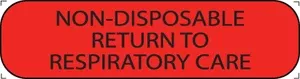 Label Paper Permanent Non-Disposable 1" Core 1 7/16" X 3/8" Fl. Red 666 Per Roll