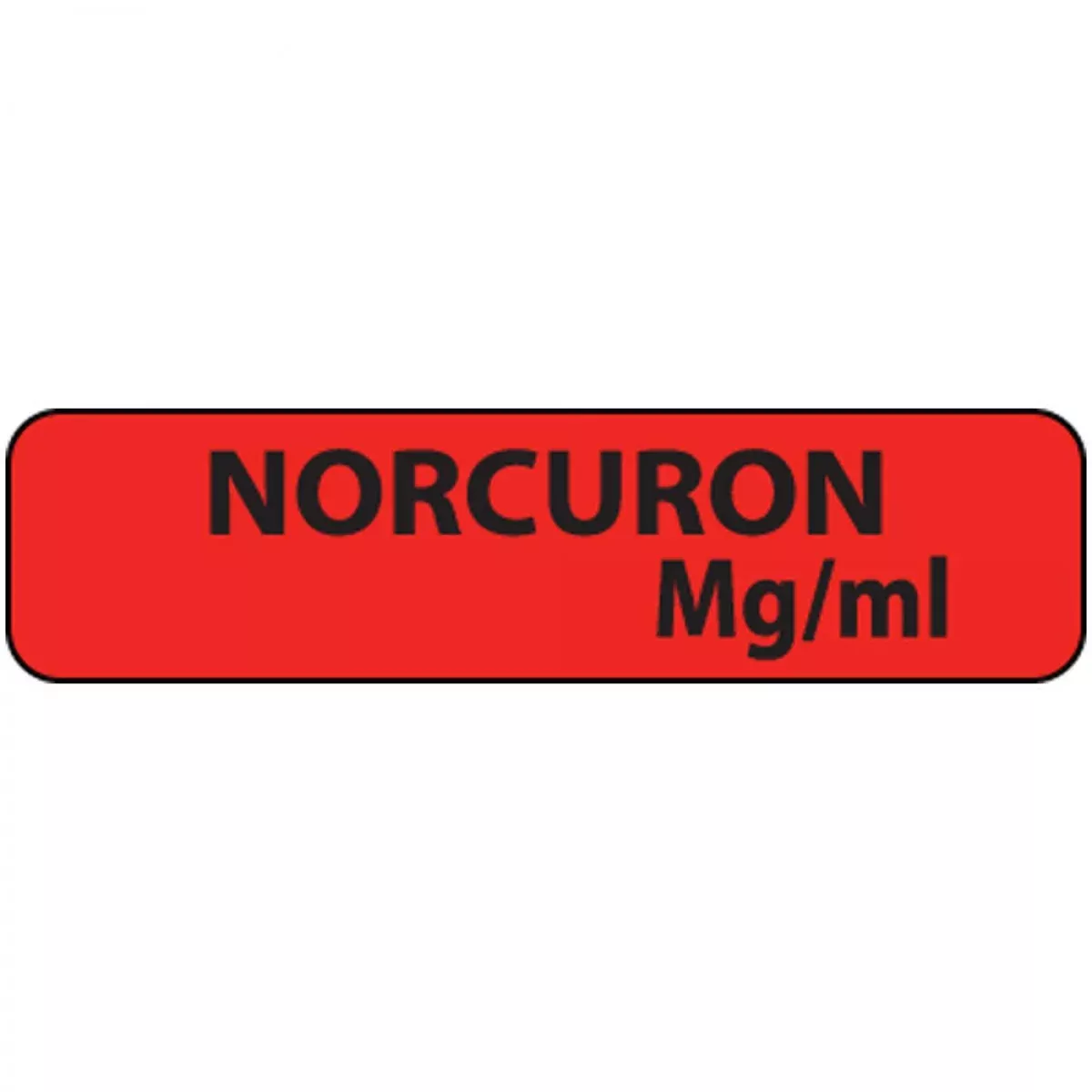 Label Paper Permanent Norcuron Mg/Cc 1" Core 1 1/4" X 5/16" Fl. Red 760 Per Roll