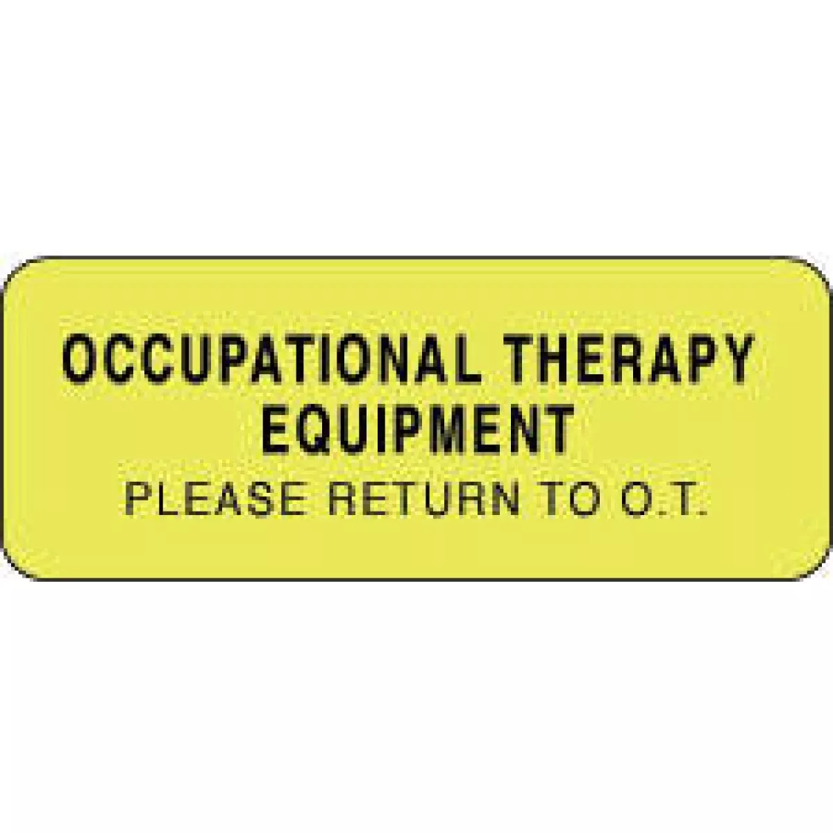 Label Paper Permanent Occupational Therapy 2 1/4" X 7/8" Fl. Yellow 1000 Per Roll