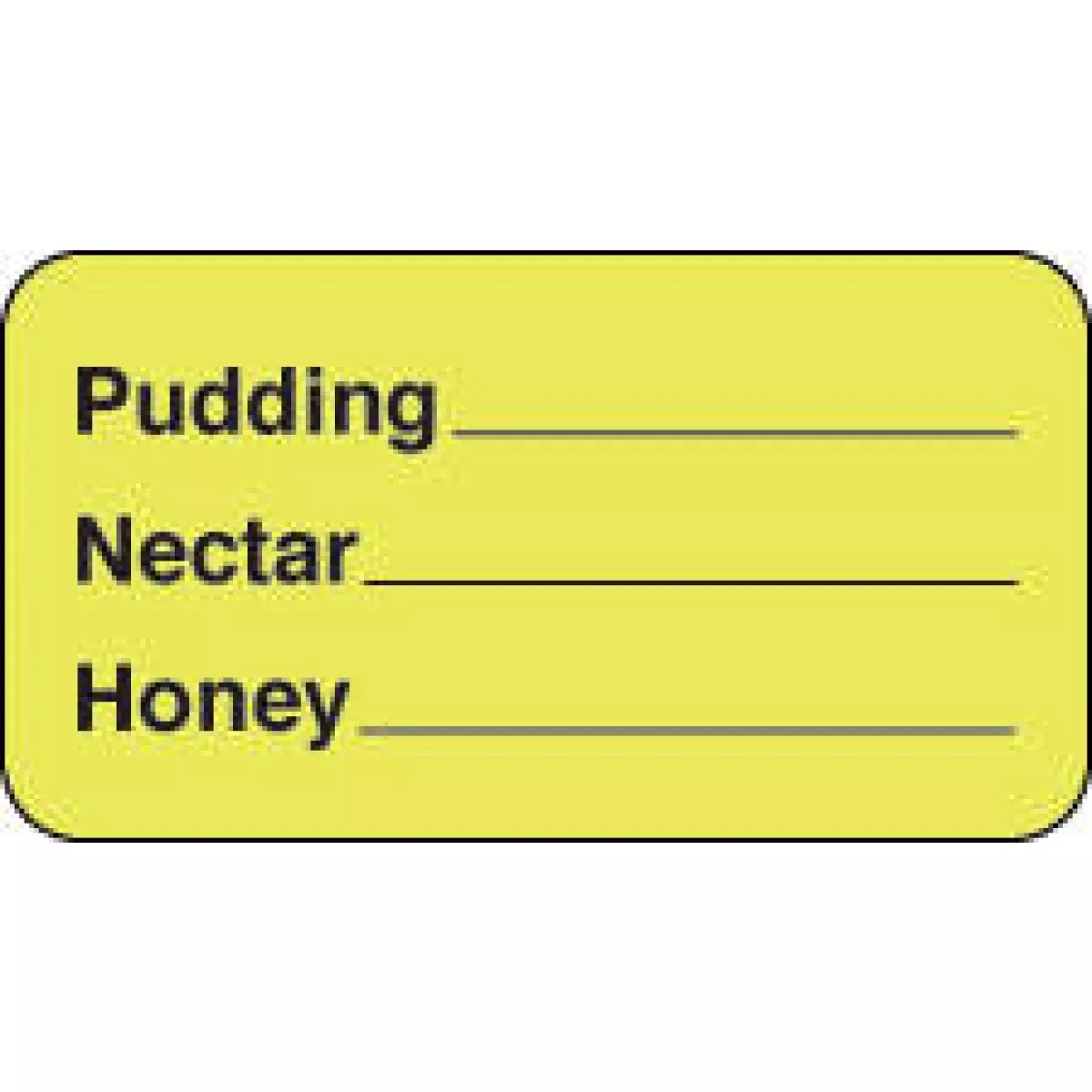 Label Paper Permanent Pudding ___ Nectar 1 5/8" X 7/8" Fl. Yellow 1000 Per Roll