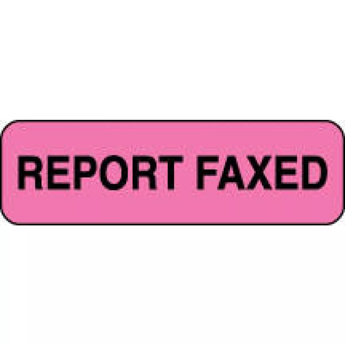 Label Paper Permanent Report Faxed 1 1/4" X 3/8" Fl. Pink 1000 Per Roll
