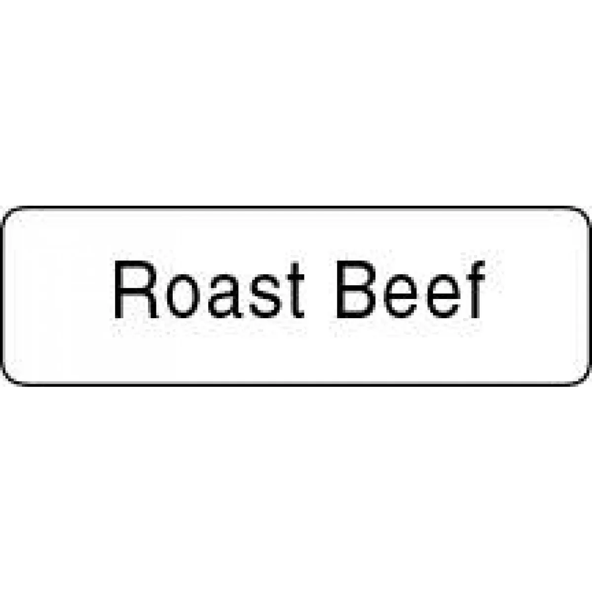 Label Paper Permanent Roast Beef 1 1/4" X 3/8" White 1000 Per Roll