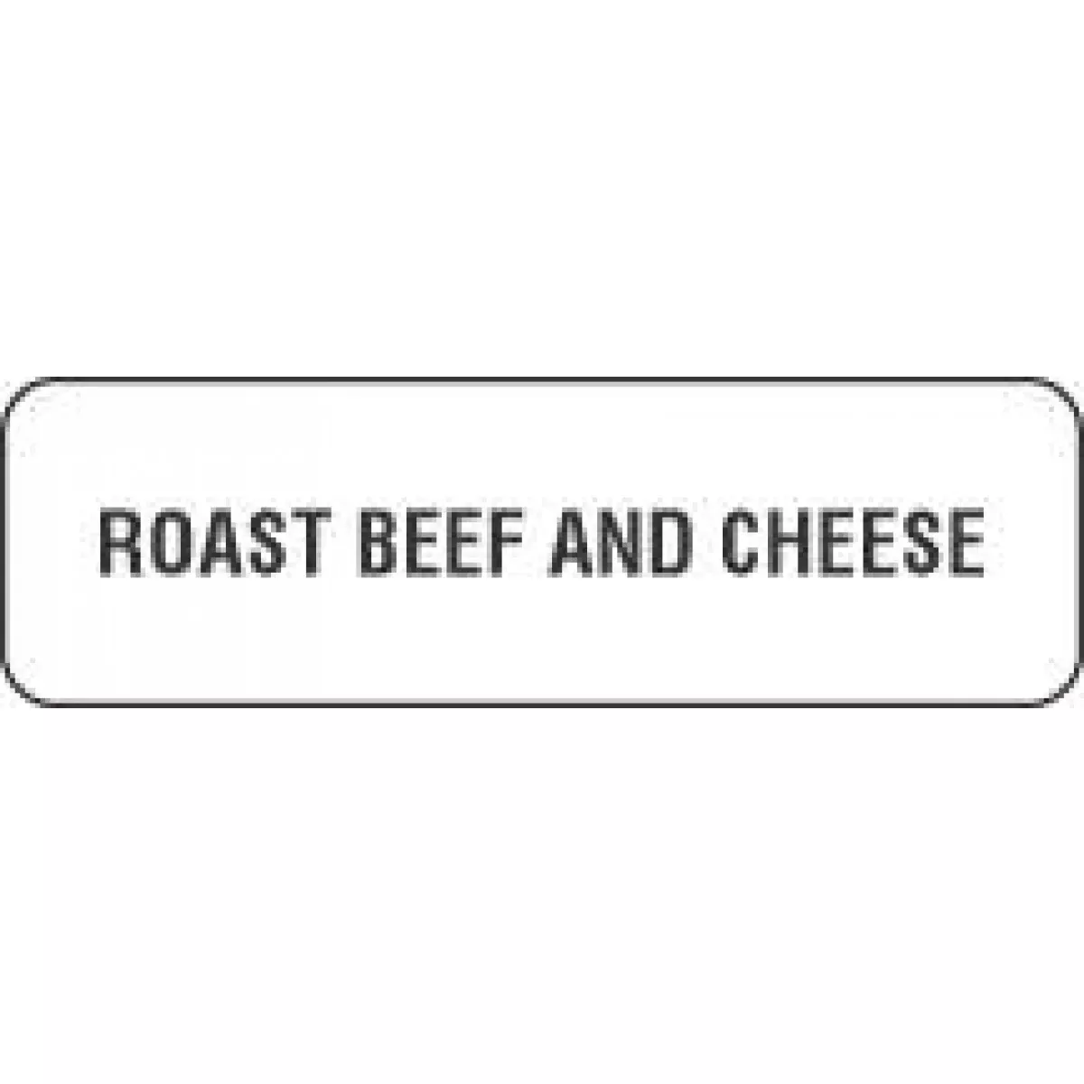 Label Paper Permanent Roast Beef And Cheese 1 1/4" X 3/8" White 1000 Per Roll