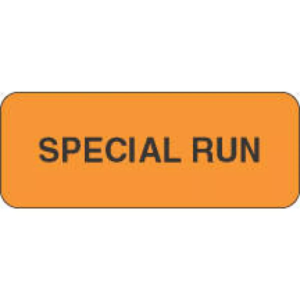 Label Paper Permanent Special Run 2 1/4" X 7/8" Fl. Orange 1000 Per Roll