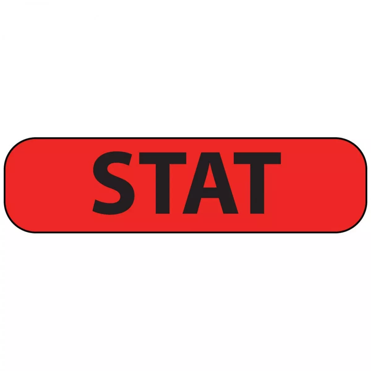 Label Paper Permanent Stat 1" Core 1 7/16" X 3/8" Fl. Red 666 Per Roll