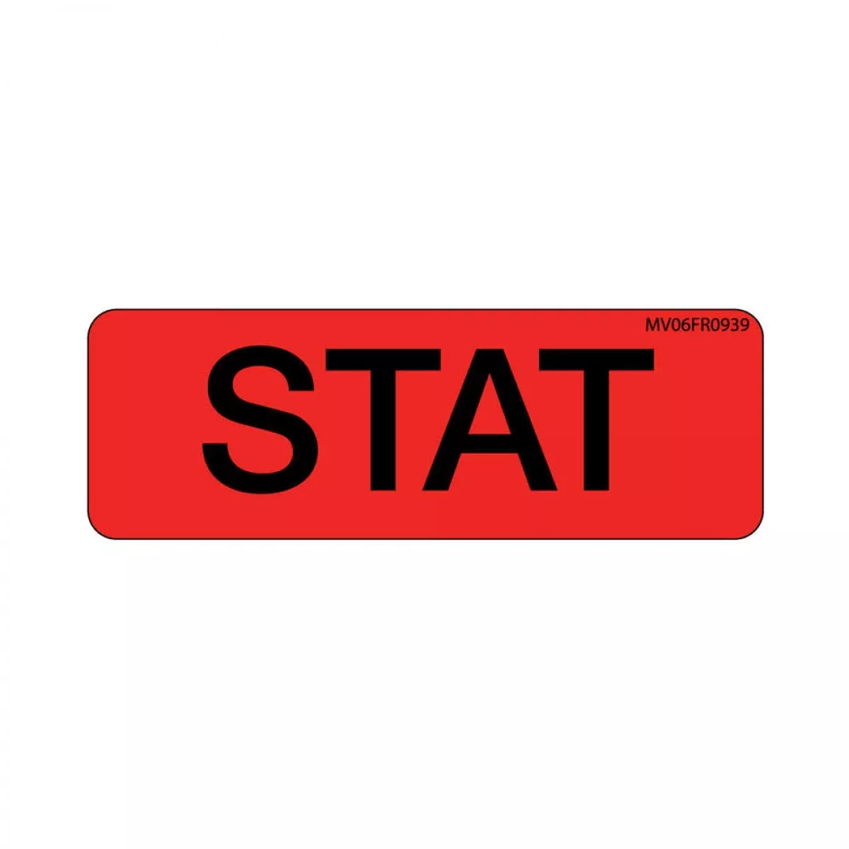 Label Paper Permanent Stat 1" Core 2 15/16" X 1 Fl. Red 333 Per Roll