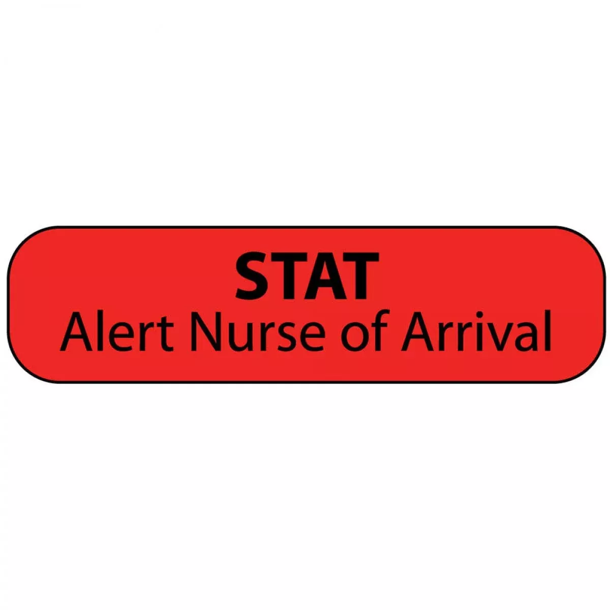 Label Paper Permanent Stat Alert Nurse 1" Core 1 7/16" X 3/8" Fl. Red 666 Per Roll