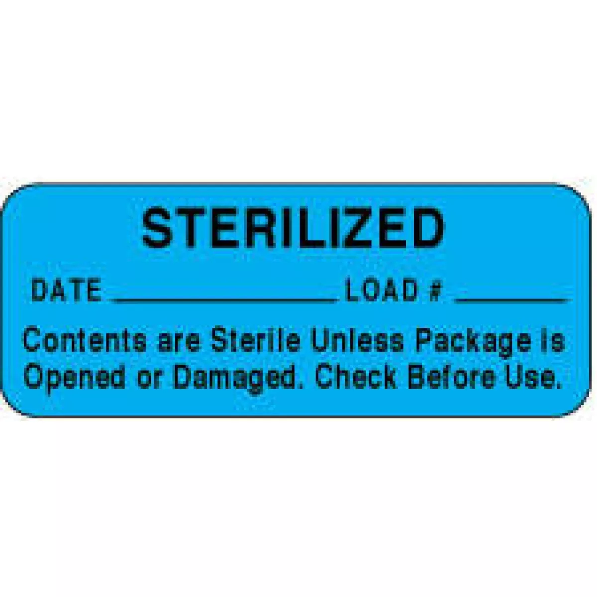 Label Paper Permanent Sterilized Date 2 1/4" X 7/8" Blue 1000 Per Roll
