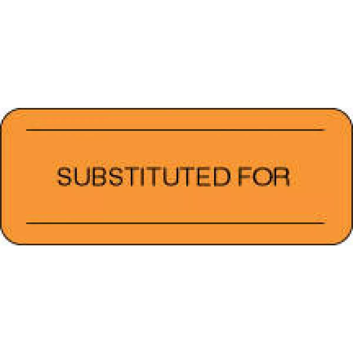 Label Paper Permanent Substituted For 2 1/4" X 7/8" Fl. Orange 1000 Per Roll