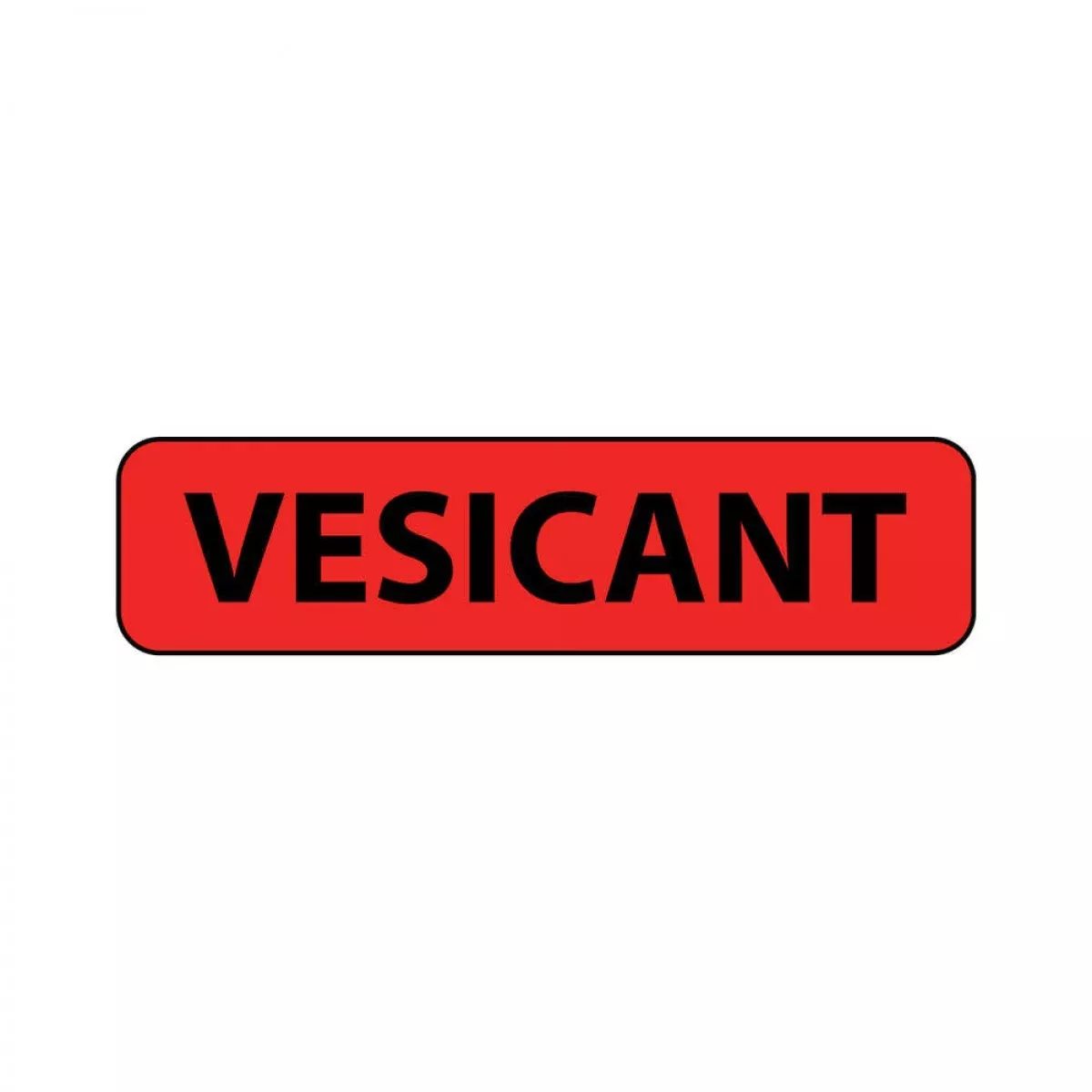 Label Paper Permanent Vesicant 1" Core 1 1/4" X 5/16" Fl. Red 760 Per Roll