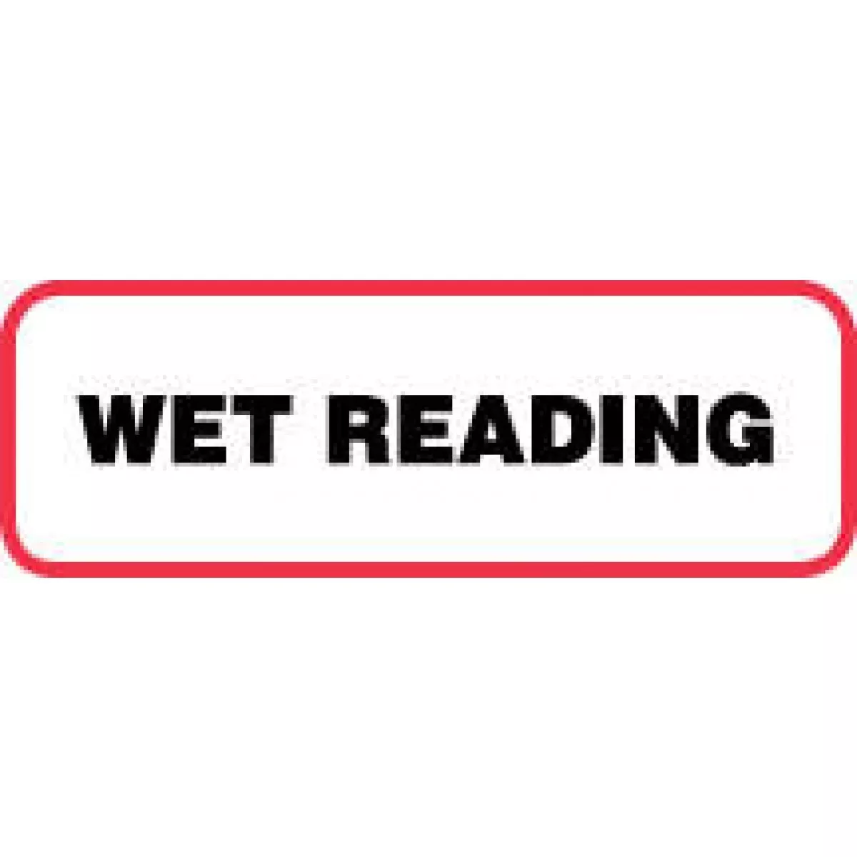 Label Paper Permanent Wet Reading 1 1/2" X 1/2" White With Red 1000 Per Roll
