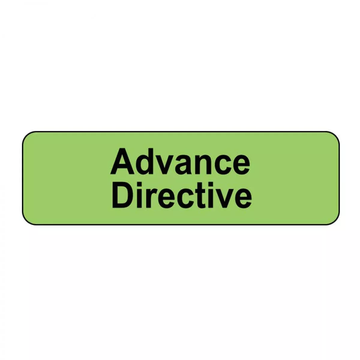 Label Paper Removable Advance Directive 1 1/4" X 3/8" Fl. Green 1000 Per Roll