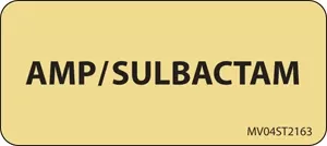 Label Paper Removable Amp/Sulbactam 1" Core 2 1/4" X 1 Tan 420 Per Roll