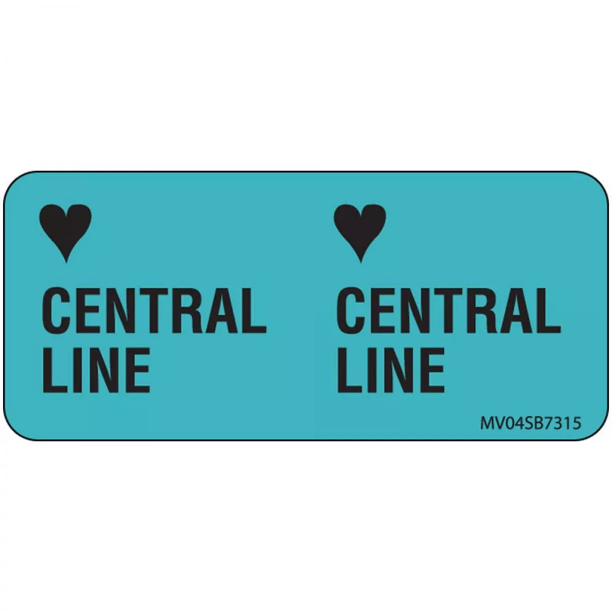 Label Paper Removable Central Central Line 1" Core 2 1/4" X 1 Blue 420 Per Roll