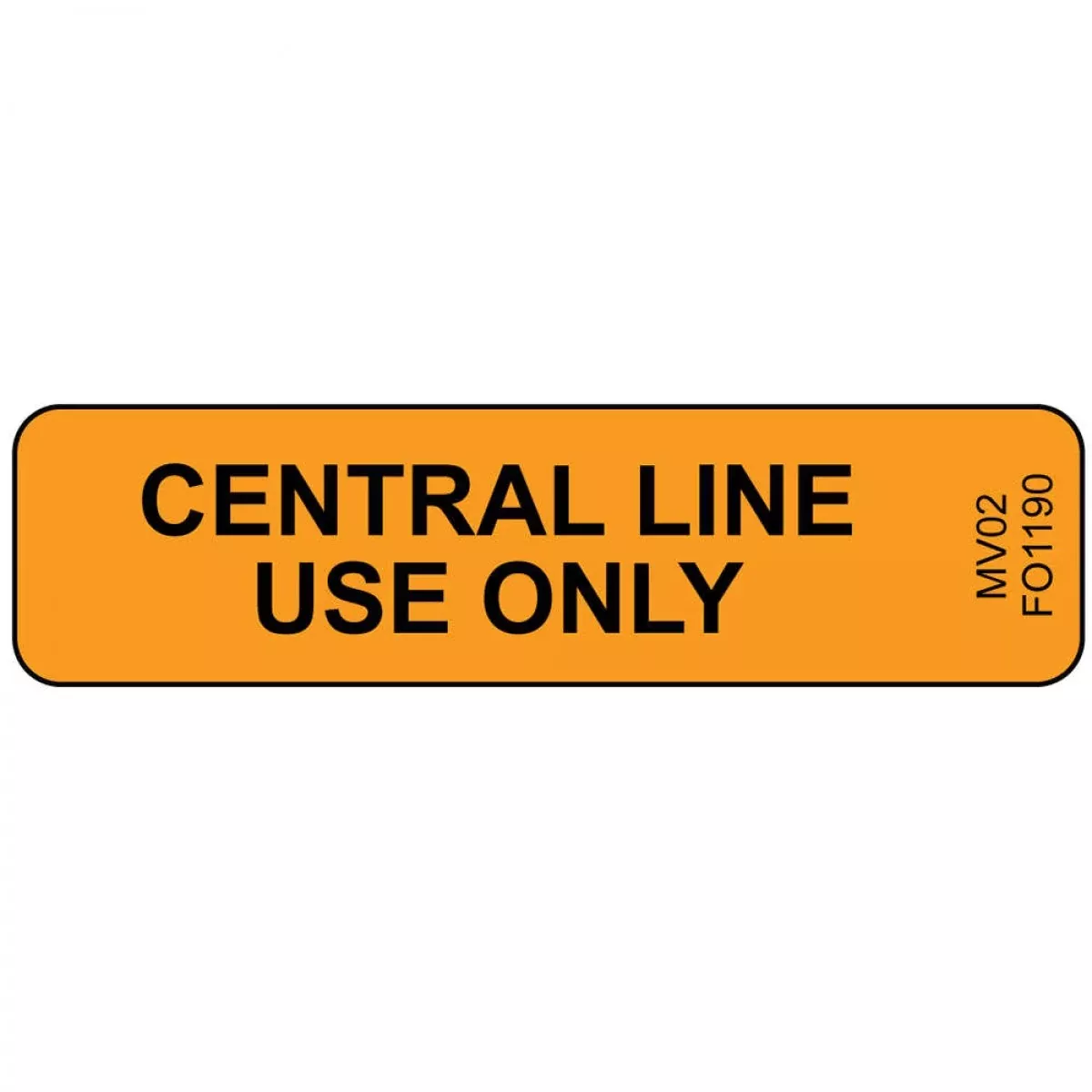 Label Paper Removable Central Line Use 1" Core 1 7/16" X 3/8" Fl. Orange 666 Per Roll