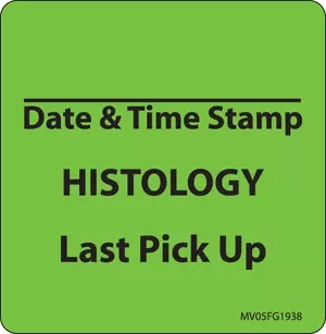 Label Paper Removable Date & Time 1" Core 2 7/16" X 2 1/2" Fl. Green 400 Per Roll