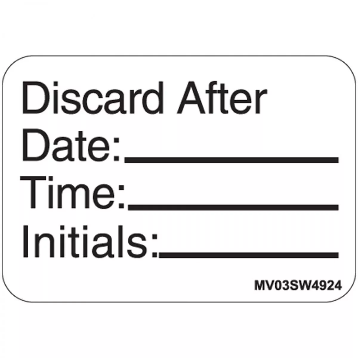 Label Paper Removable Discard After: Date: 1" Core 1 7/16" X 1 White 666 Per Roll