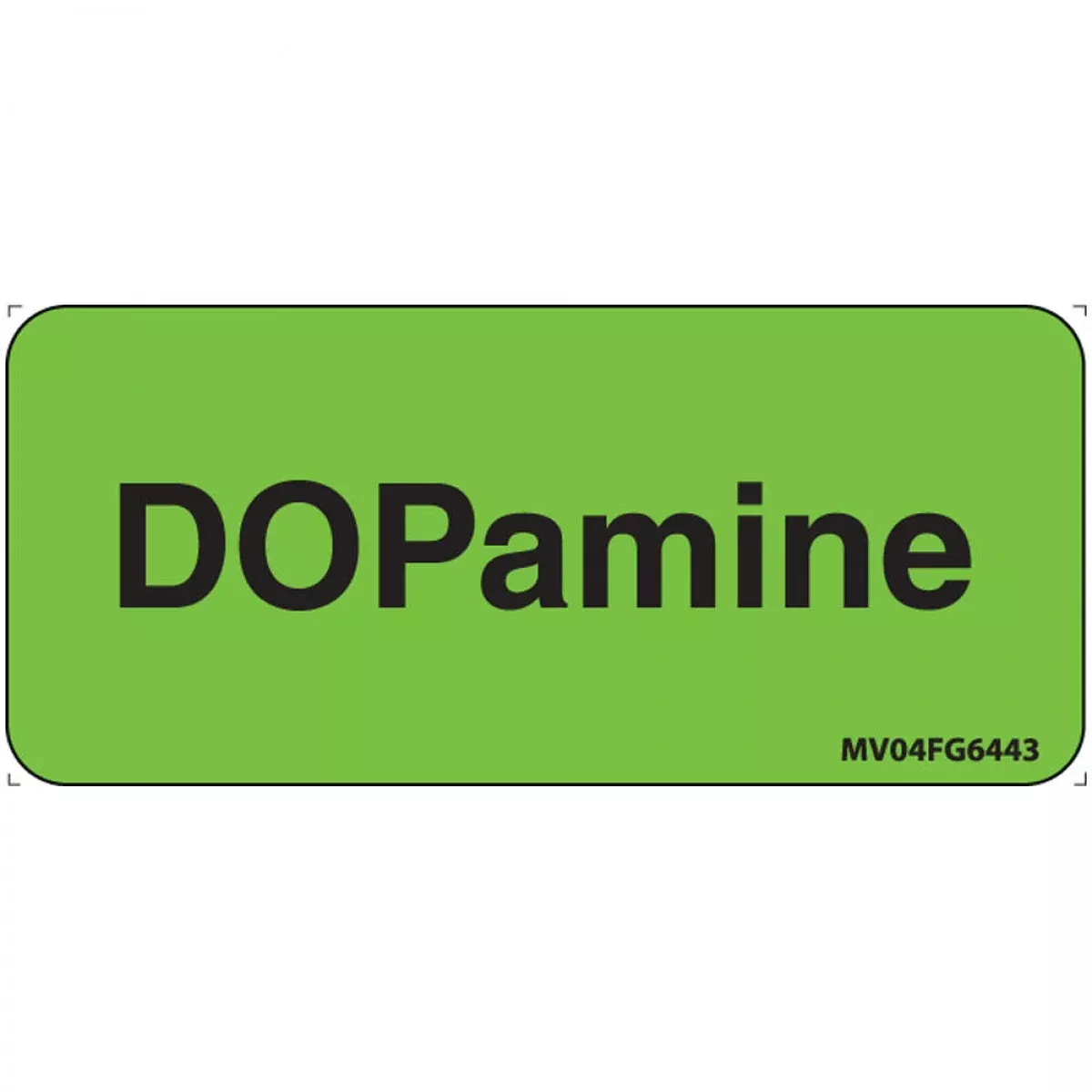 Label Paper Removable Dopamine 1" Core 2 1/4" X 1 Fl. Green 420 Per Roll
