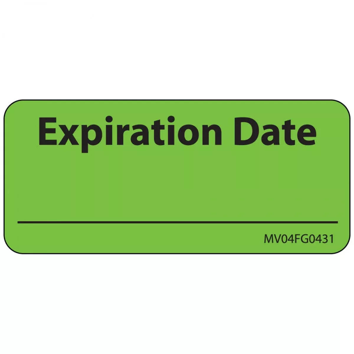 Label Paper Removable Expiration Date 1" Core 2 1/4" X 1 Fl. Green 420 Per Roll
