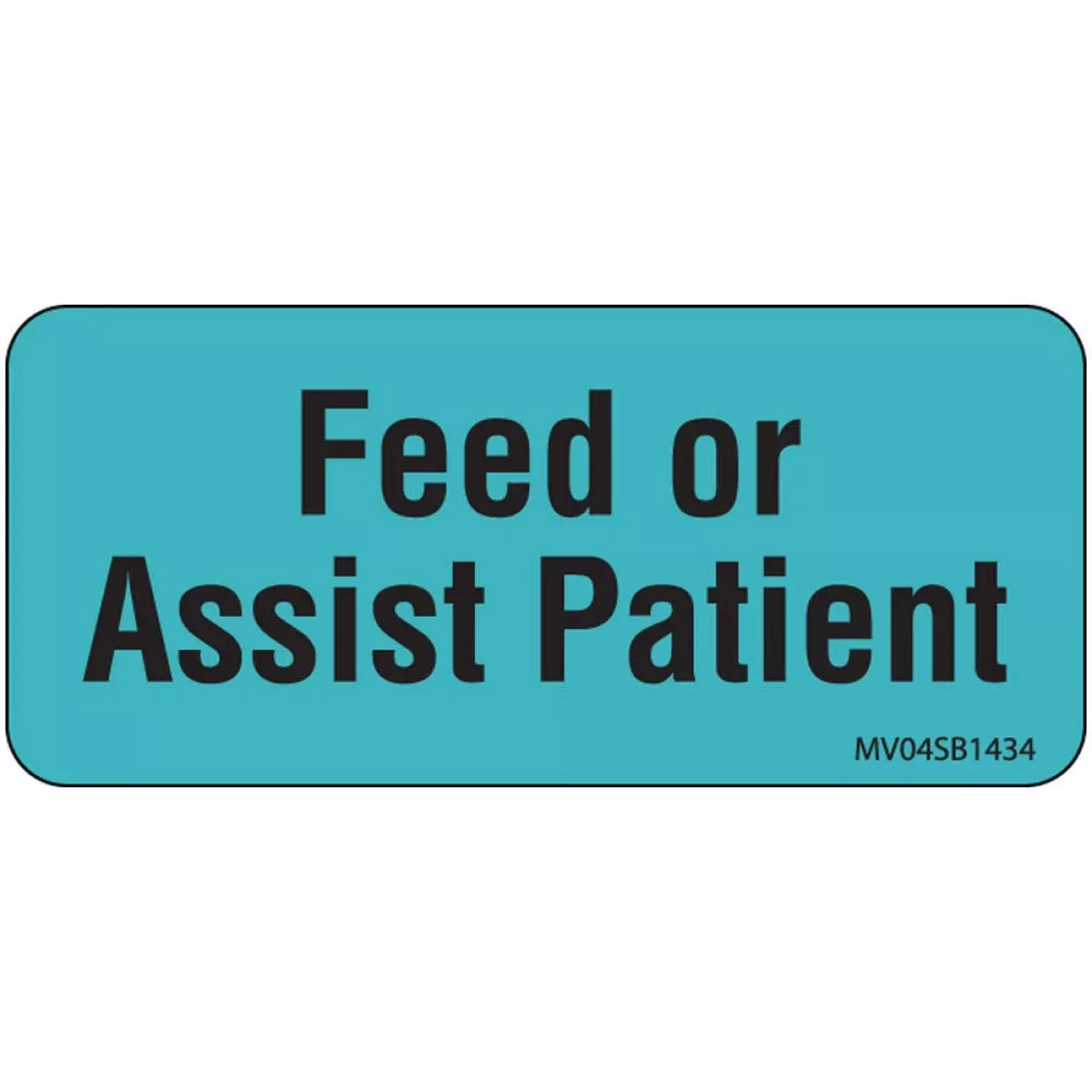 Label Paper Removable Feed Or Assist 1" Core 2 1/4" X 1 Blue 420 Per Roll