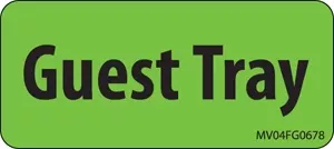 Label Paper Removable Guest Tray 1" Core 2 1/4" X 1 Fl. Green 420 Per Roll