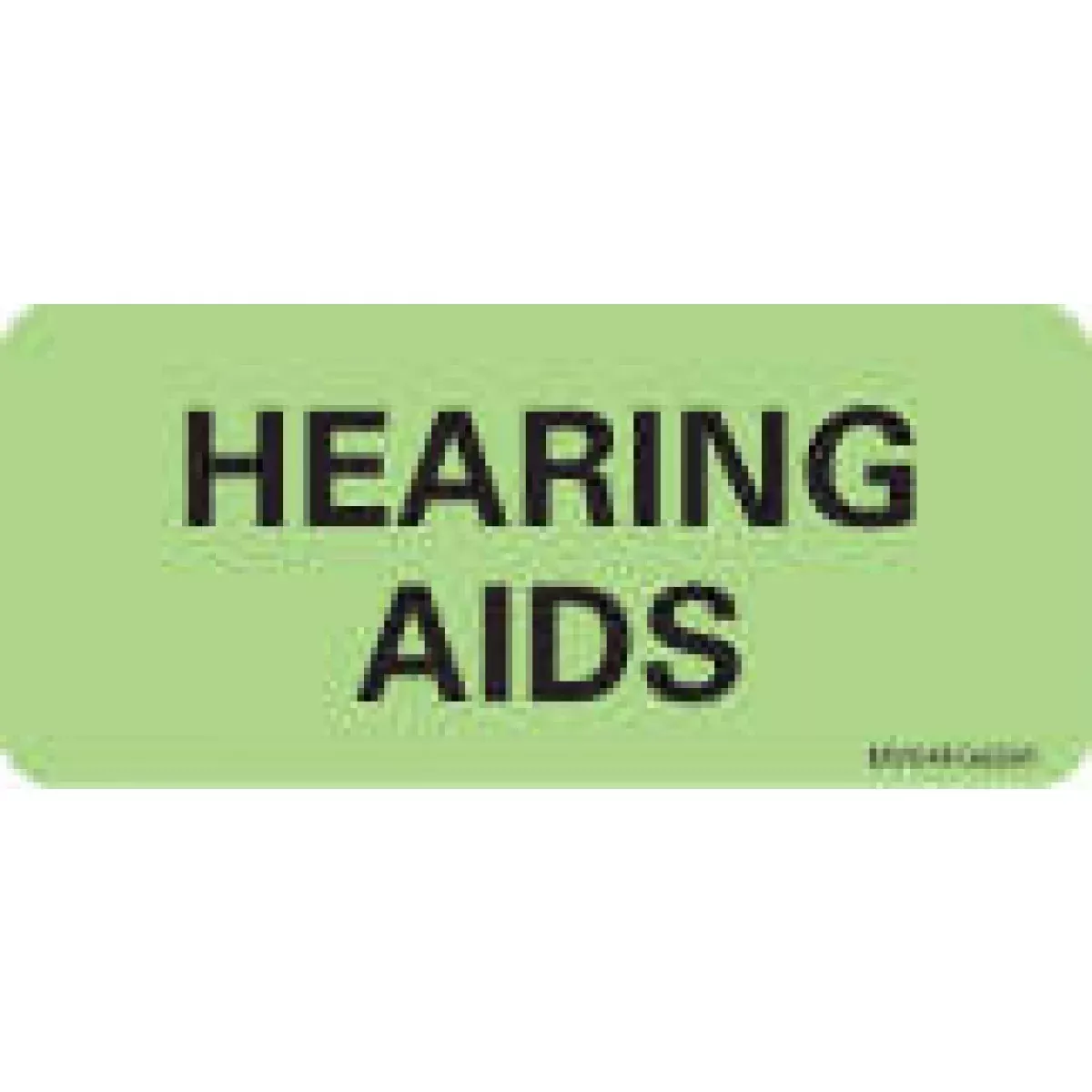 Label Paper Removable Hearing Aids 1" Core 2 1/4" X 1 Fl. Green 420 Per Roll