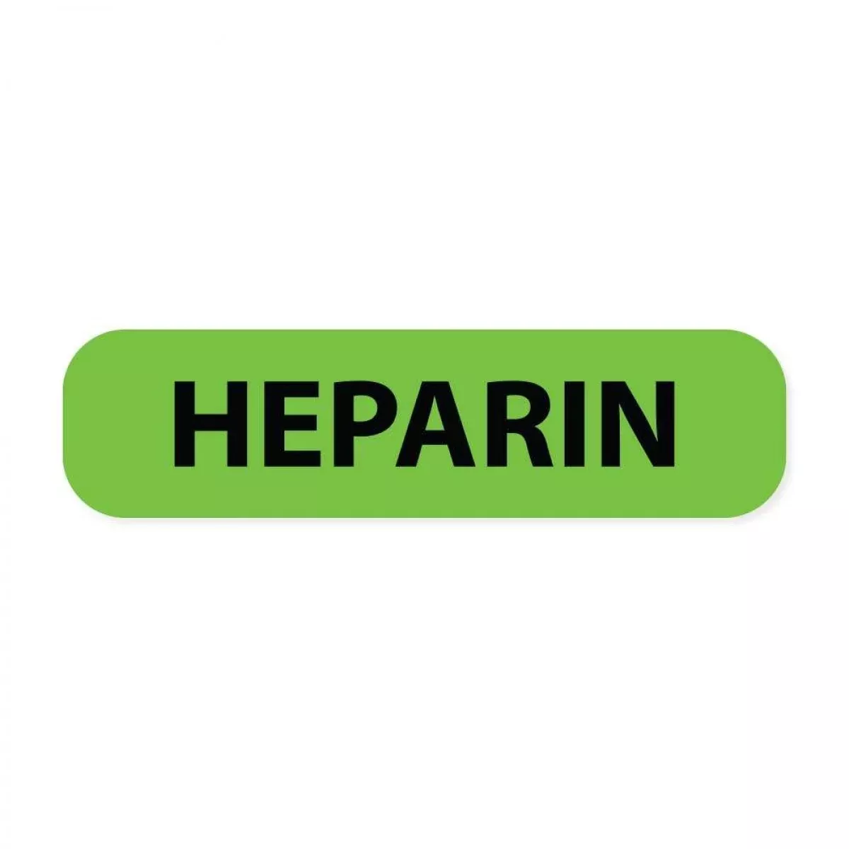 Label Paper Removable Heparin 1" Core 1 7/16" X 3/8" Fl. Green 666 Per Roll