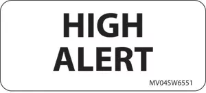 Label Paper Removable High Alert 1" Core 2 1/4" X 1 White 420 Per Roll