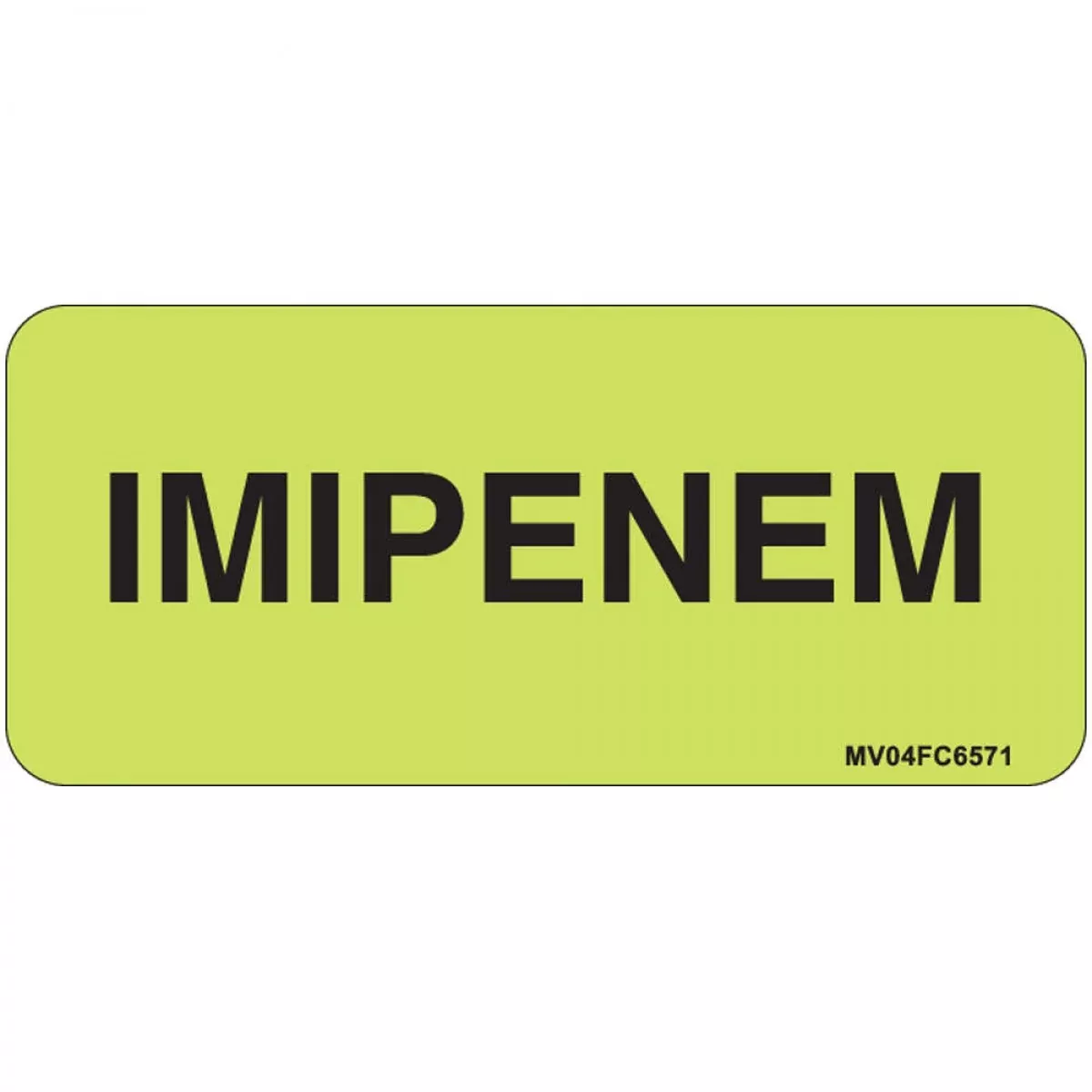Label Paper Removable Imipenem 1" Core 2 1/4" X 1 Fl. Chartreuse 420 Per Roll
