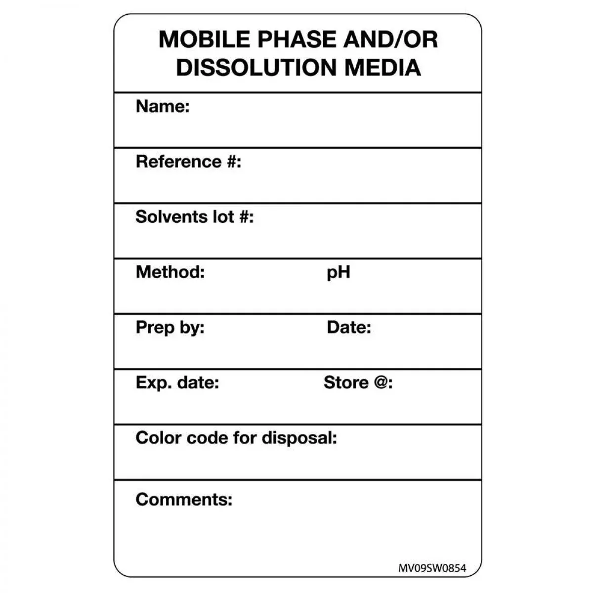 Label Paper Removable Mobile Phase And/Or 1" Core 4" X 2 5/8" White 375 Per Roll x 4 Roll = 1500 Label