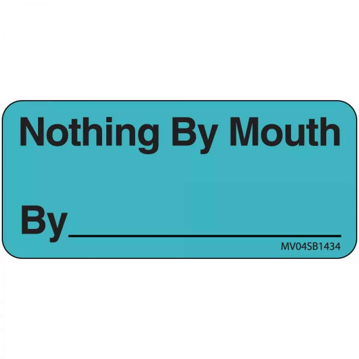 Label Paper Removable Nothing By Mouth 1" Core 2 1/4" X 1 Blue 420 Per Roll
