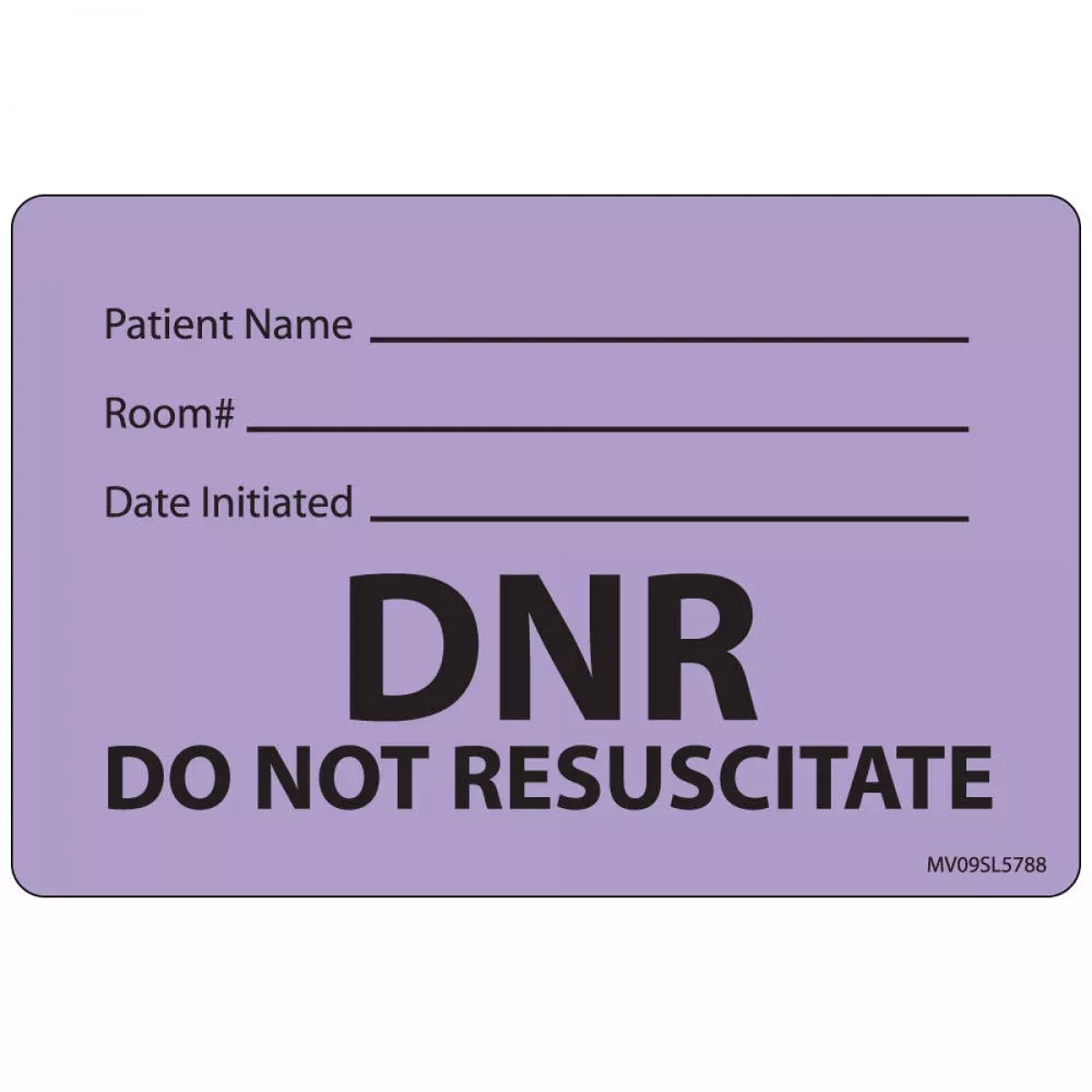 Label Paper Removable Patient Name Room 1" Core 4" X 2 5/8" Lavender 375 Per Roll