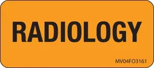 Label Paper Removable Radiology 1" Core 2 1/4" X 1 Fl. Orange 420 Per Roll