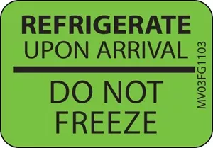 Label Paper Removable Refrigerate Upon 1" Core 1 7/16" X 1 Fl. Green 666 Per Roll