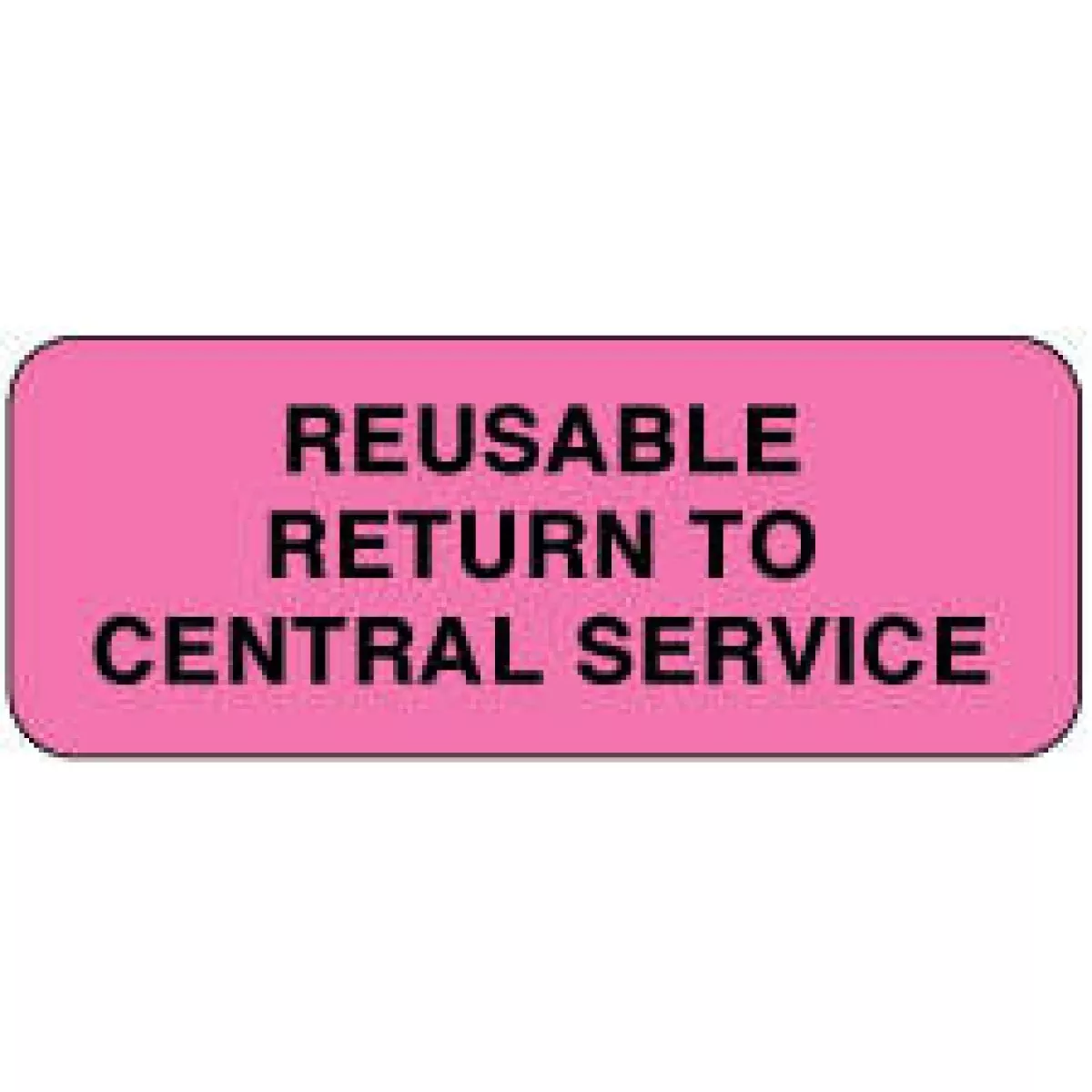 Label Paper Removable Reusable Return To 2 1/4" X 7/8" Fl. Pink 1000 Per Roll