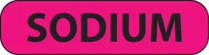 Label Paper Removable Sodium 1" Core 1 7/16" X 3/8" Fl. Pink 666 Per Roll