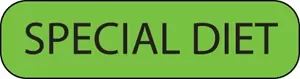 Label Paper Removable Special Diet 1" Core 1 7/16" X 3/8" Fl. Green 666 Per Roll