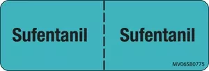 Label Paper Removable Sufentanil 1" Core 2 15/16" X 1 Blue 333 Per Roll