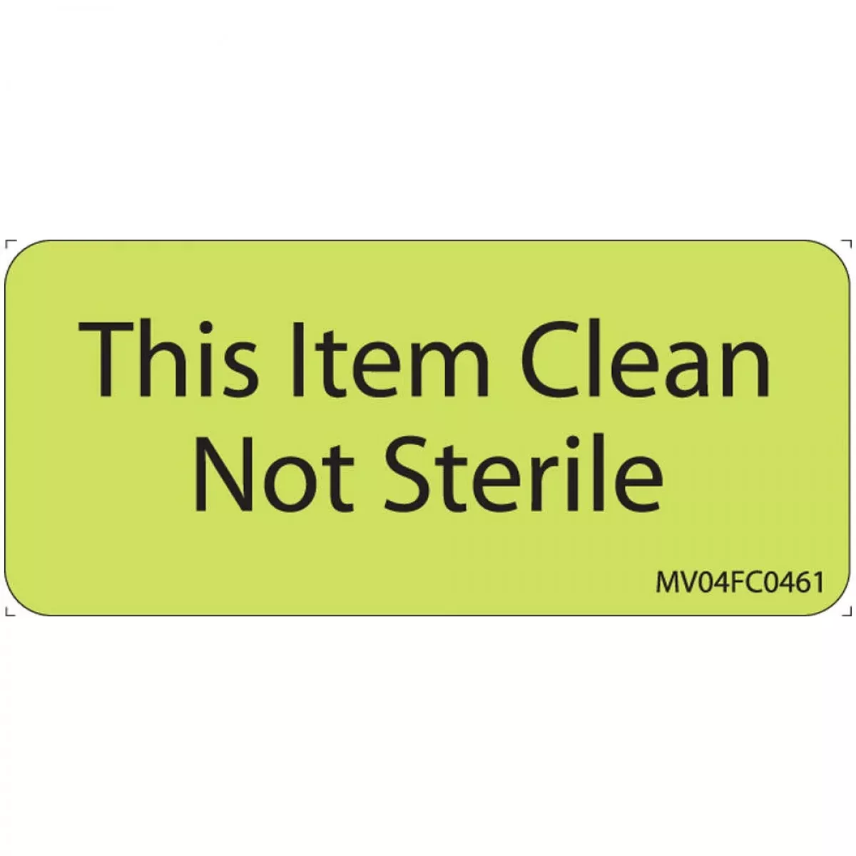 Label Paper Removable This Item Clean 1" Core 2 1/4" X 1 Fl. Chartreuse 420 Per Roll