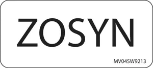 Label Paper Removable Zosyn 1" Core 2 1/4" X 1 White 420 Per Roll